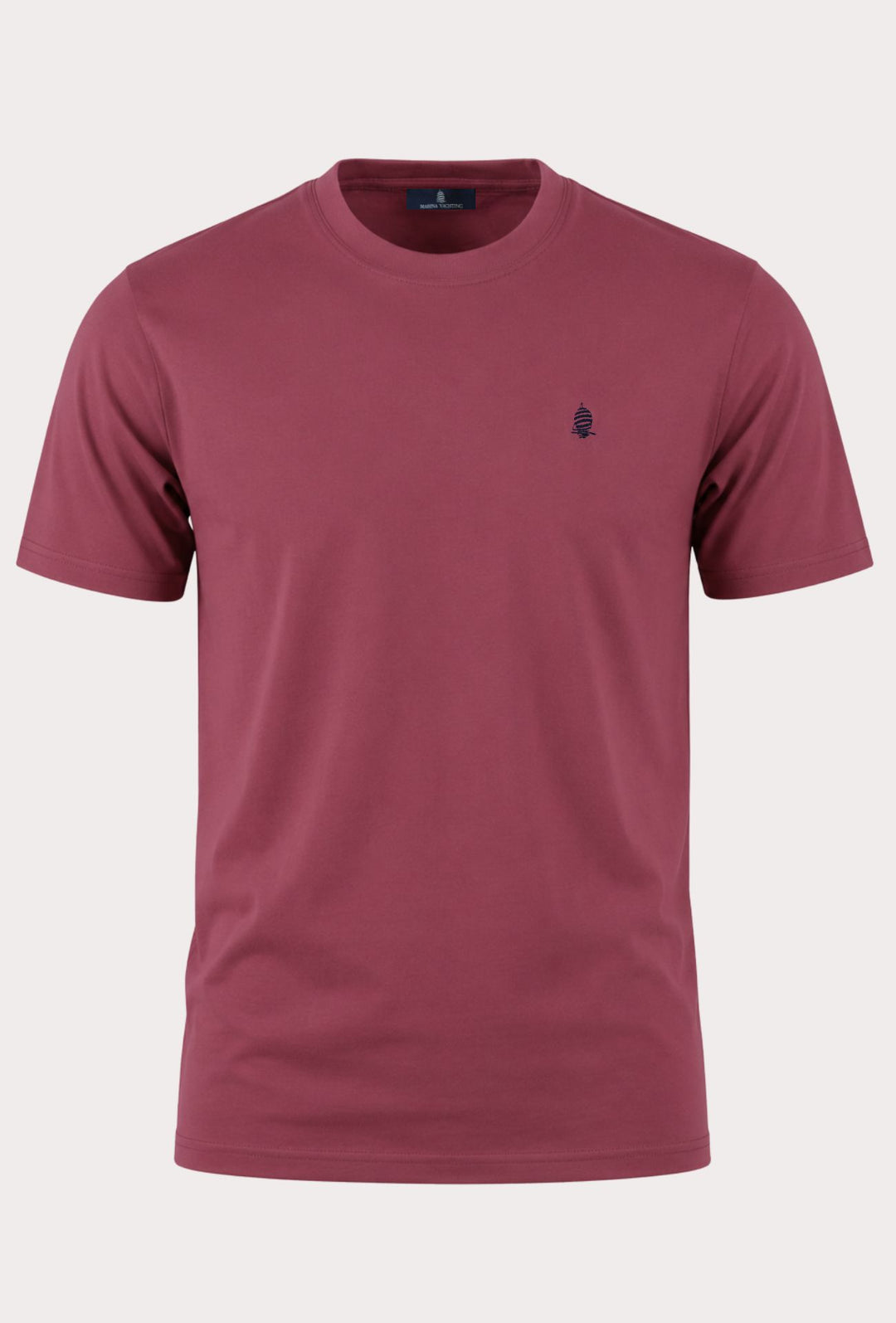 T- Shirt Uomo MARINA YACHTING 100% cotone logo piccolo ricamato lato cuore- BORDEAUX
