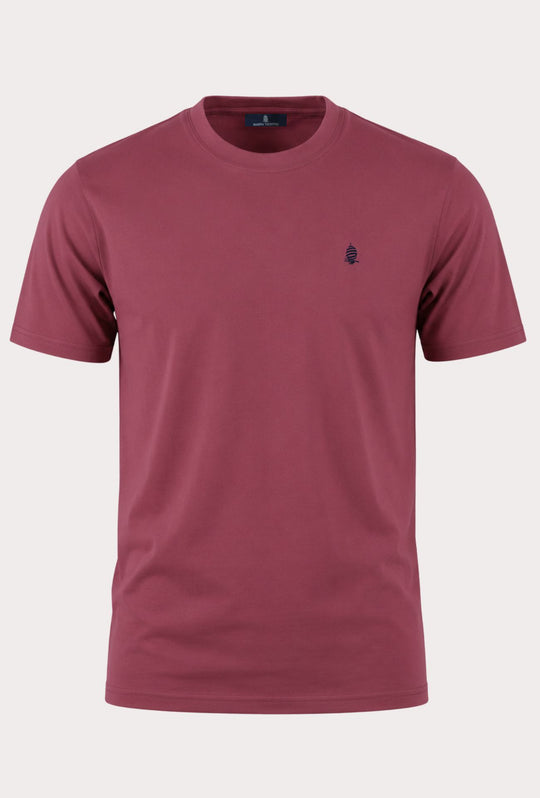 T- Shirt Uomo MARINA YACHTING 100% cotone logo piccolo ricamato lato cuore- BORDEAUX