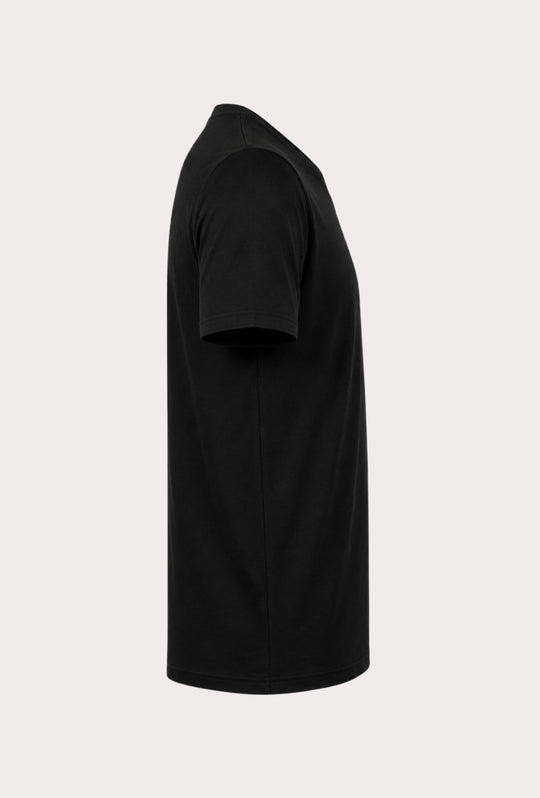 T- Shirt Uomo Tessuto Di Scozia scollo a V -  NERO