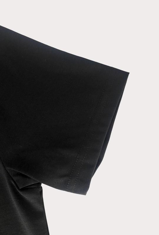 T- Shirt Uomo Tessuto Di Scozia scollo a V -  NERO