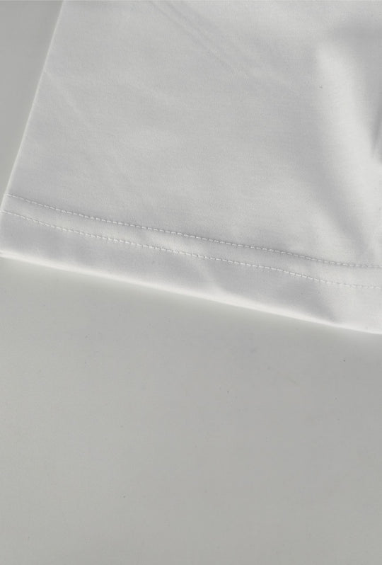 T- Shirt Uomo Tessuto Di Scozia scollo a V -  BIANCO