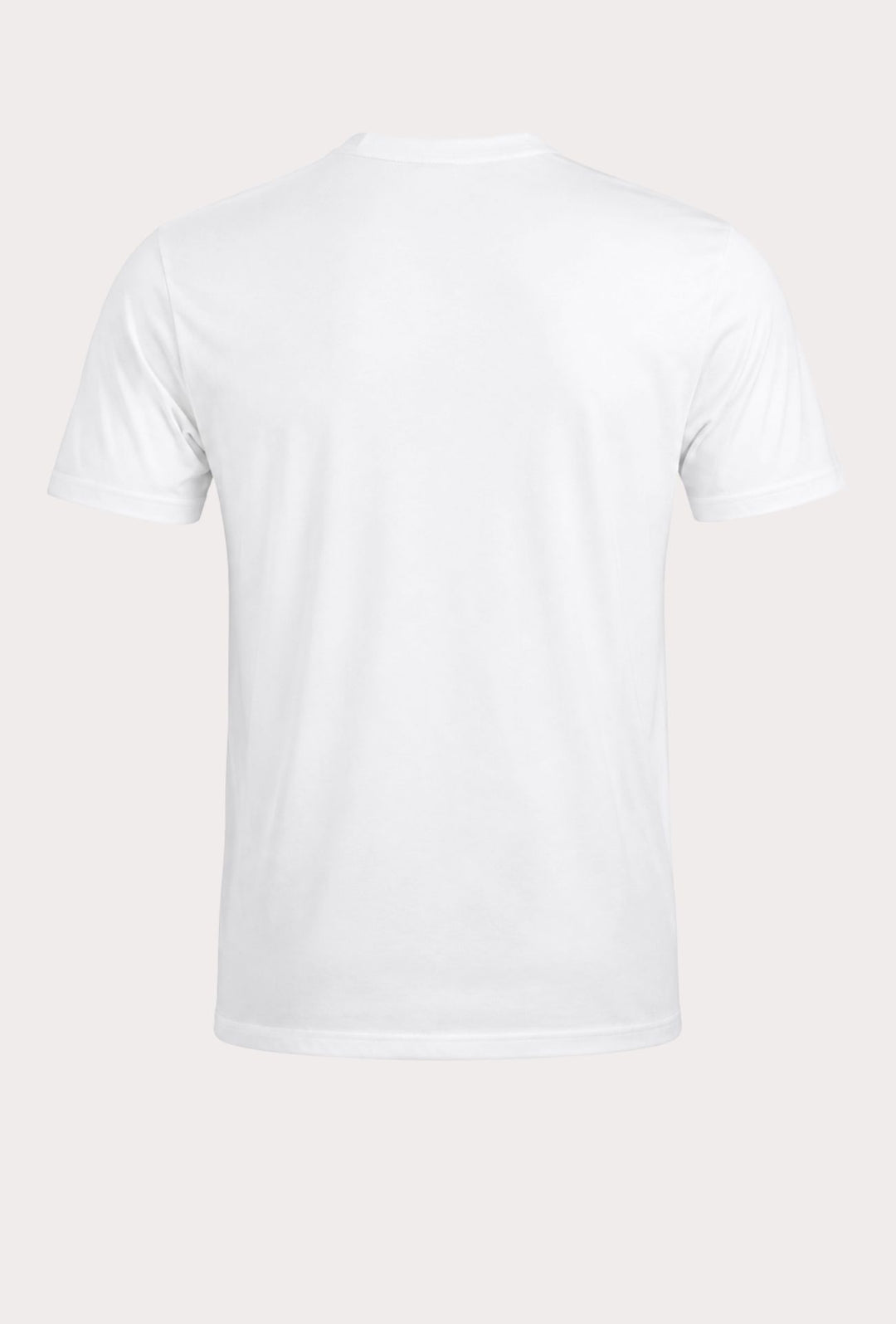 T- Shirt Uomo Tessuto Di Scozia scollo a V -  BIANCO
