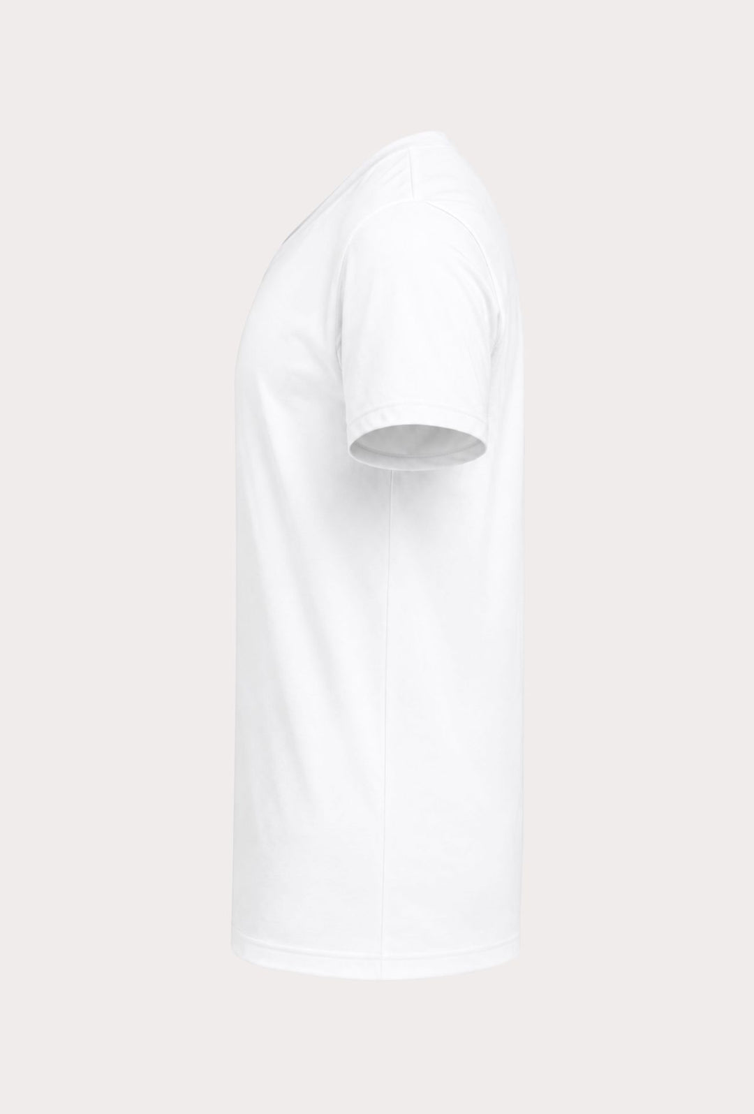 T- Shirt Uomo Tessuto Di Scozia scollo a V -  BIANCO