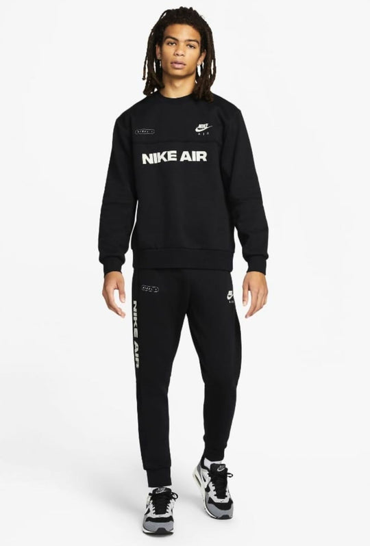 Tuta Uomo NIKE AIR Girocollo stampato modello invernale - NERO