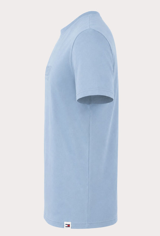 T-Shirt uomo TOMMY JEANS con scritta in rilievo - AZZURRO