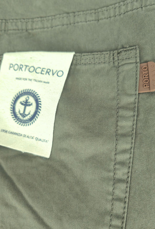 Pantalone uomo Portocervo 5 tasche in cotone leggero - VERDE