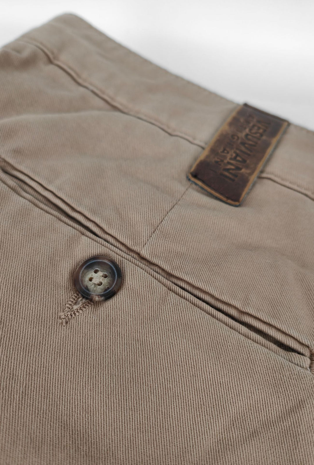 Pantalone Uomo Gamba Stretta Tasca America Invernale Pantaloni Dresserd - BEIGE
