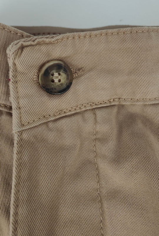 Pantalone Uomo Gamba Stretta Tasca America Invernale Pantaloni Dresserd - BEIGE