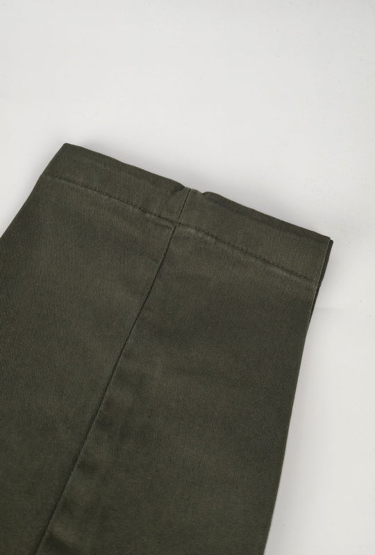 Pantalone Uomo Gamba Stretta Tasca America Invernale Pantaloni Dresserd - VERDE MILITARE