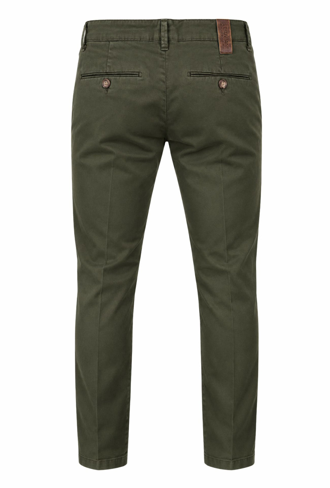 Pantalone Uomo Gamba Stretta Tasca America Invernale Pantaloni Dresserd - VERDE MILITARE