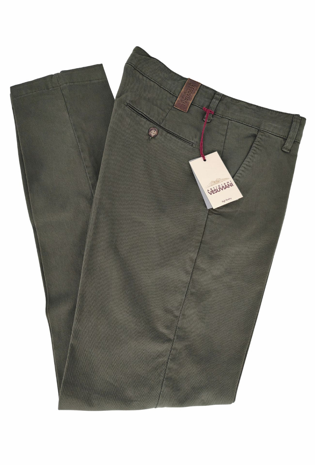 Pantalone Uomo Gamba Stretta Tasca America Invernale Pantaloni Dresserd - VERDE MILITARE
