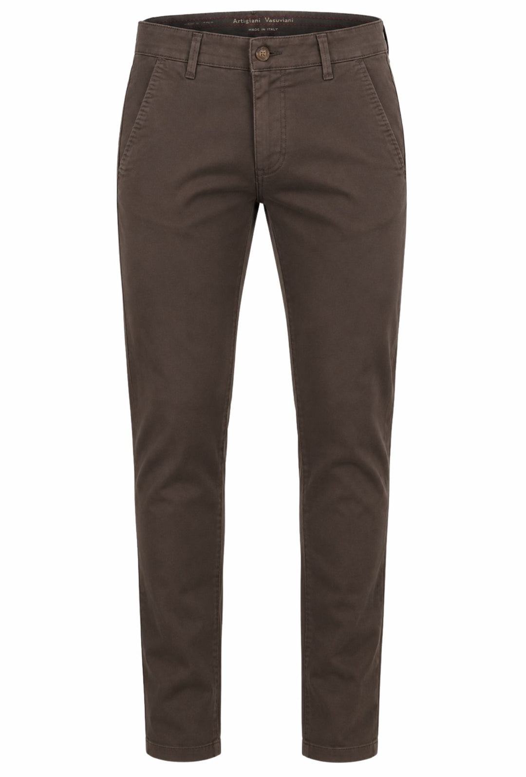 Pantalone Uomo Gamba Stretta Tasca America Invernale Pantaloni Dresserd - MARRONE
