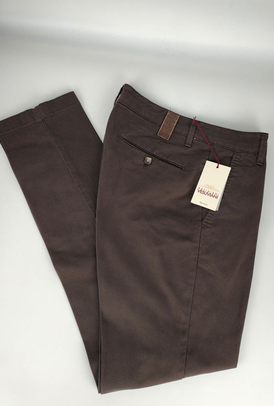 Pantalone Uomo Gamba Stretta Tasca America Invernale Pantaloni Dresserd - MARRONE