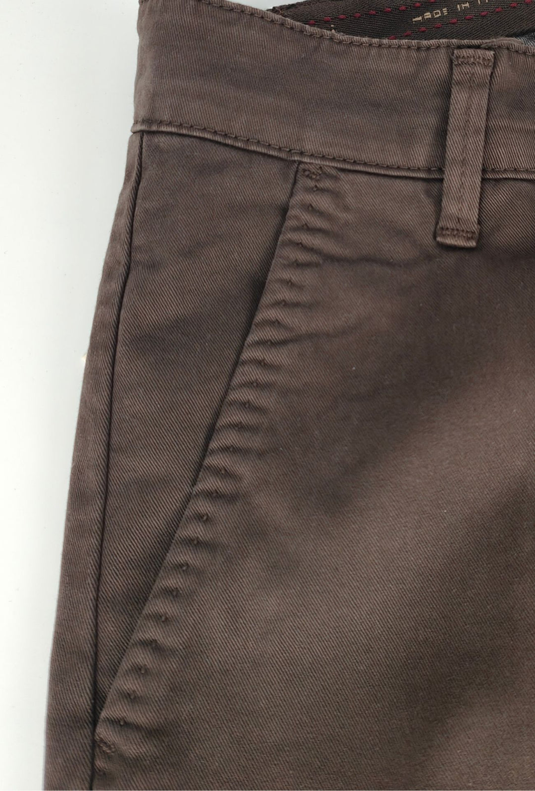 Pantalone Uomo Gamba Stretta Tasca America Invernale Pantaloni Dresserd - MARRONE