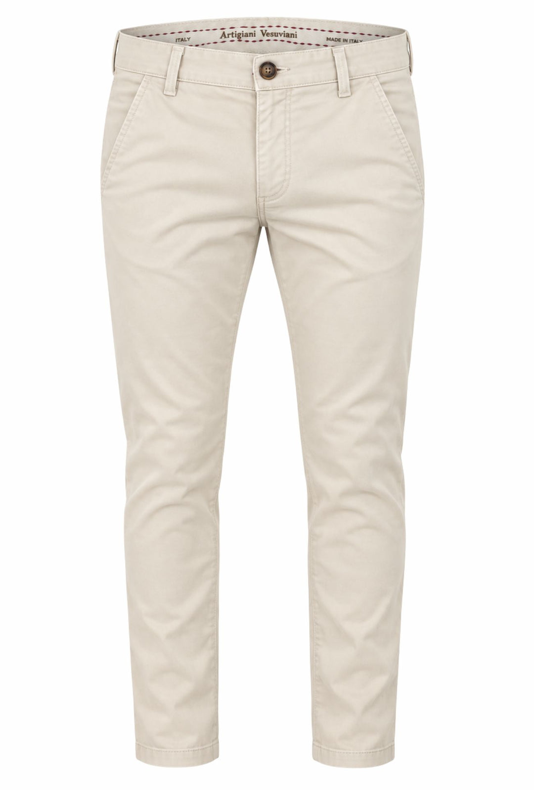 Pantalone Uomo Gamba Stretta Tasca America Invernale Pantaloni Dresserd - PANNA