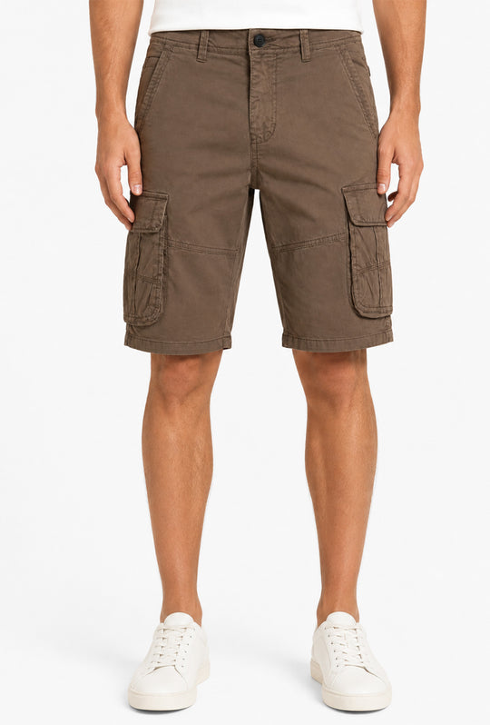 Bermuda Uomo Tasconi Laterali Pantaloncino in Cotone Tasche laterali Dresserd - TESTA DI MORO