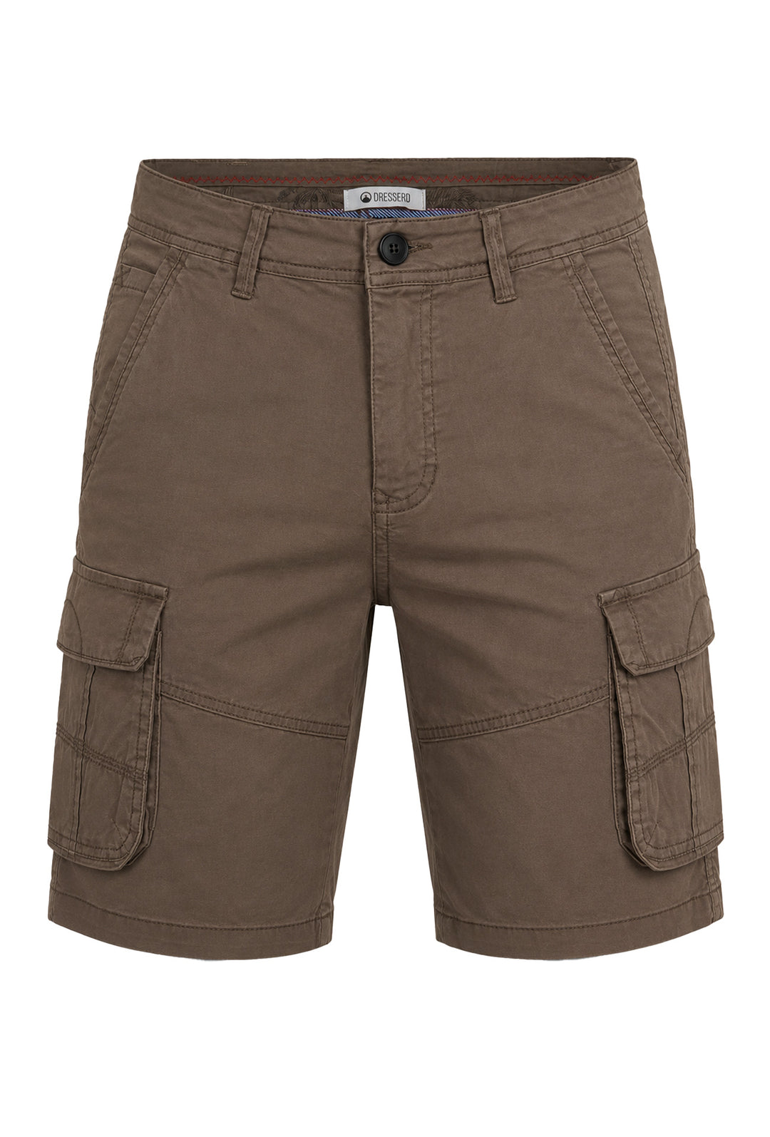 Bermuda Uomo Tasconi Laterali Pantaloncino in Cotone Tasche laterali Dresserd - TESTA DI MORO