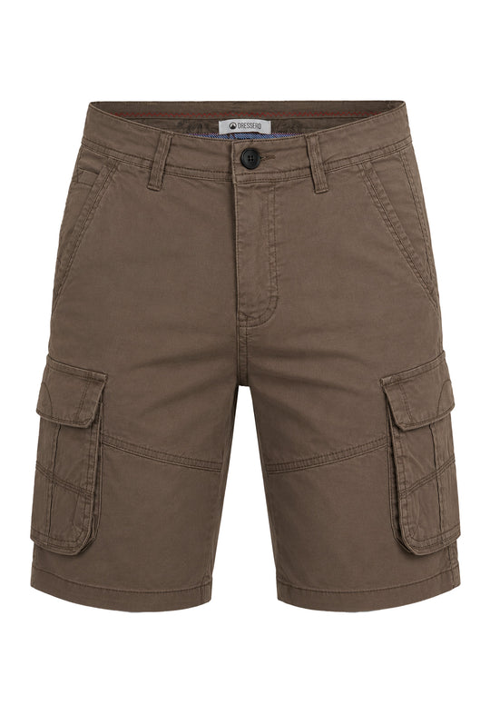 Bermuda Uomo Tasconi Laterali Pantaloncino in Cotone Tasche laterali Dresserd - TESTA DI MORO