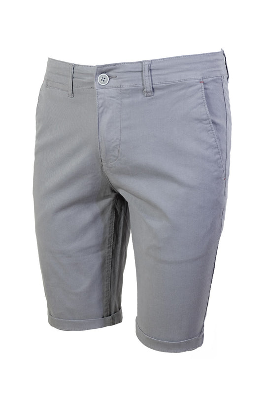 Bermuda Uomo Tessuto Lavorato Modello elasticizzato Pantalone Corto Dresserd - GRIGIO