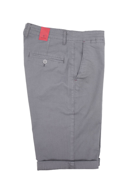 Bermuda Uomo Tessuto Lavorato Modello elasticizzato Pantalone Corto Dresserd - GRIGIO