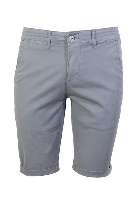 Bermuda Uomo Tessuto Lavorato Modello elasticizzato Pantalone Corto Dresserd - GRIGIO