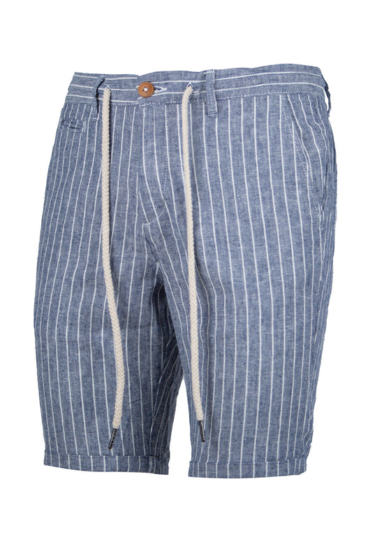 Bermuda Uomo in lino Trama rigata Pantalone corto Dresserd - BLU