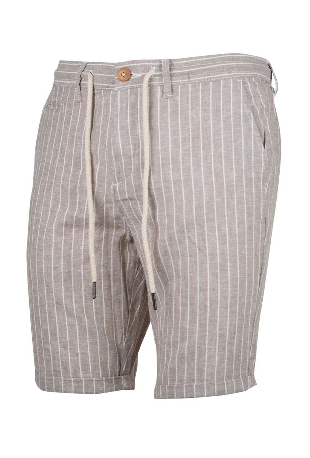 Bermuda Uomo in lino Trama rigata Pantalone corto Dresserd - BEIGE