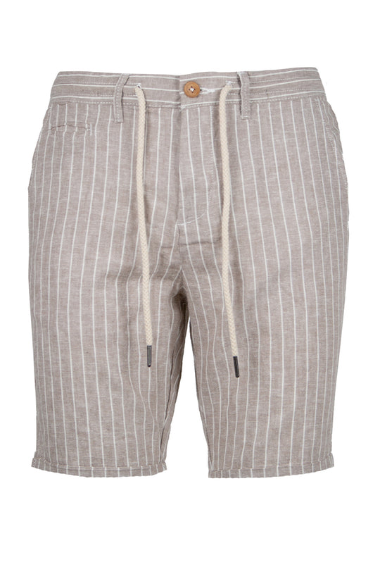 Bermuda Uomo in lino Trama rigata Pantalone corto Dresserd - BEIGE