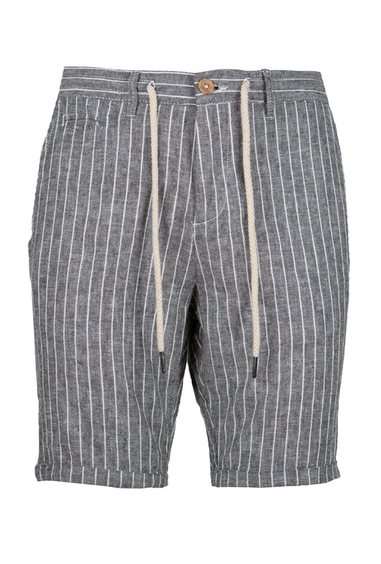 Bermuda Uomo in lino Trama rigata Pantalone corto Dresserd - GRIGIO