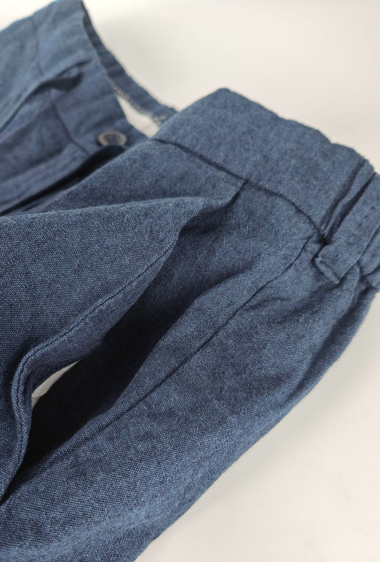 Bermuda uomo MISTO LINO  - DRESSERD - BLU NAVY