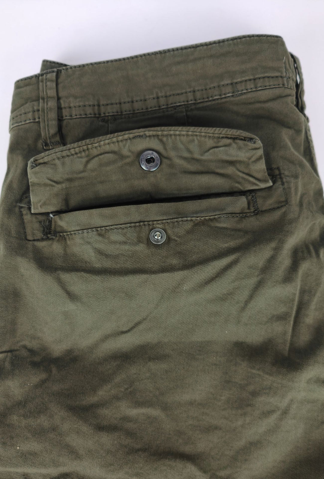 Bermuda Uomo Tasconi Laterali Pantaloncino in Cotone Tasche laterali Dresserd - VERDE MILITARE