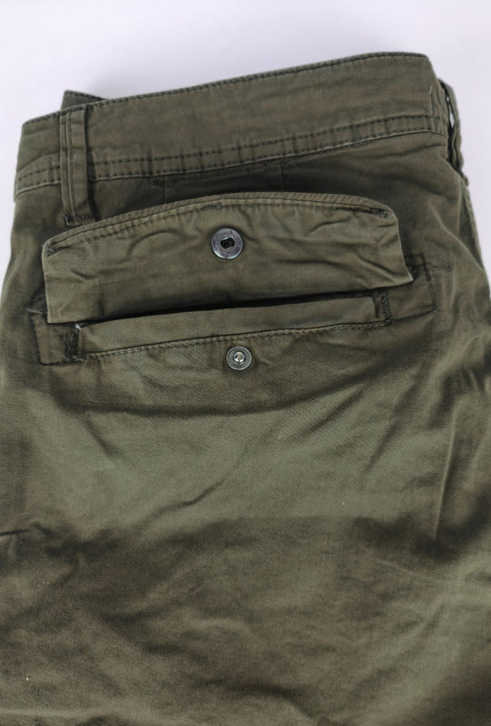 Bermuda Uomo Tasconi Laterali Pantaloncino in Cotone Tasche laterali Dresserd - VERDE MILITARE