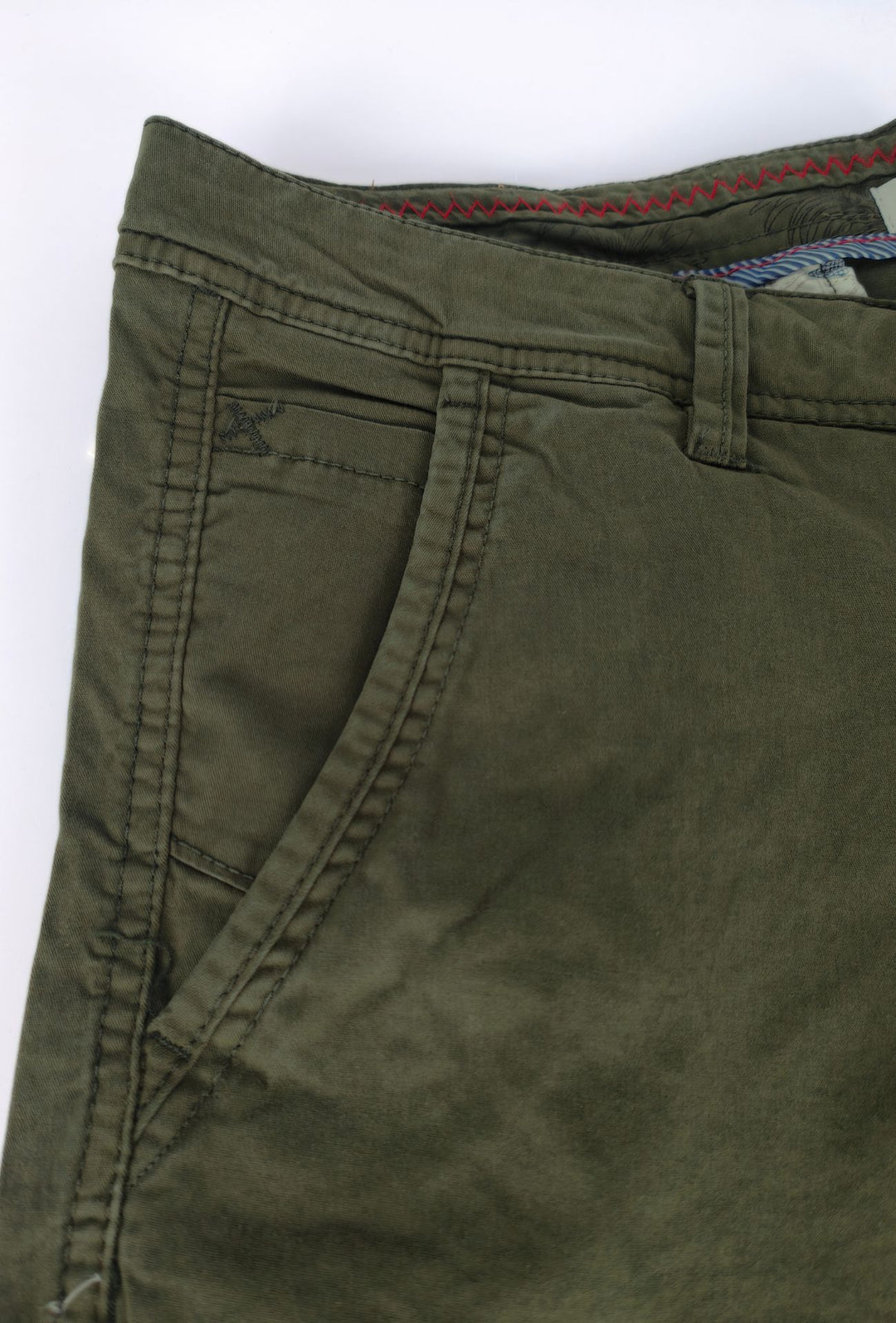 Bermuda Uomo Tasconi Laterali Pantaloncino in Cotone Tasche laterali Dresserd - VERDE MILITARE