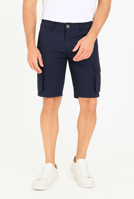 Bermuda Cargo uomo Pantaloncino Dresserd con tasconi laterali - BLU