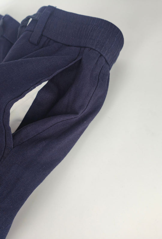 Bermuda Uomo lino e cotone DRESSERD- BLU NAVY