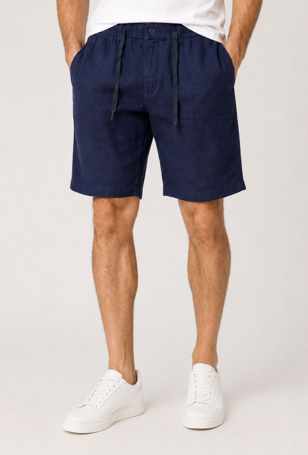 Bermuda Uomo lino e cotone DRESSERD- BLU NAVY
