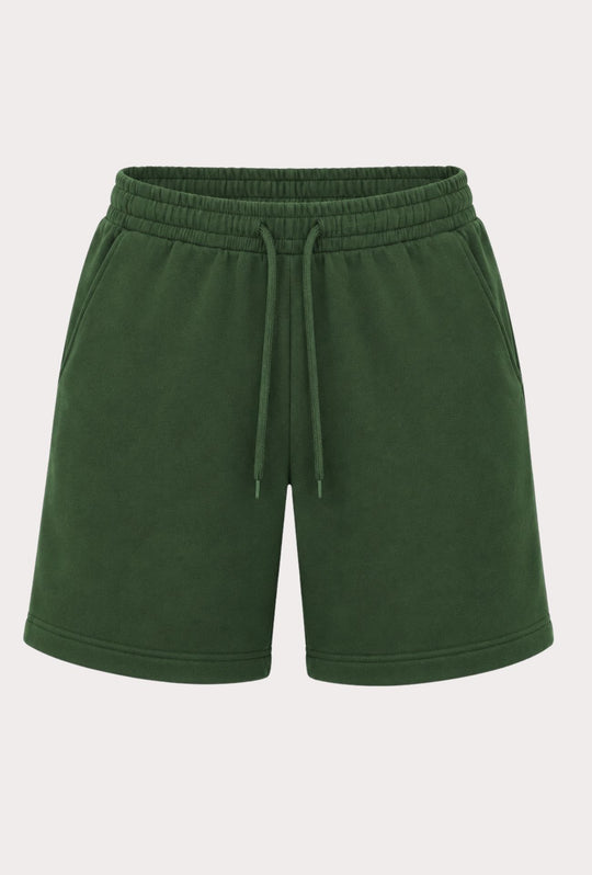 Bermuda Uomo in cotone felpato leggero non garzato DRESSERD- VERDE