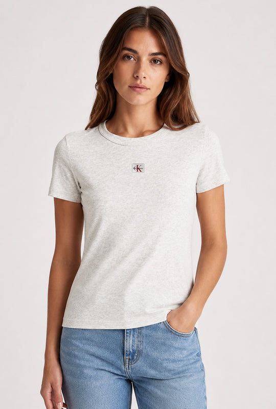 T-Shirt Donna Calvin Klein in Cotone 100% - GRIGIO