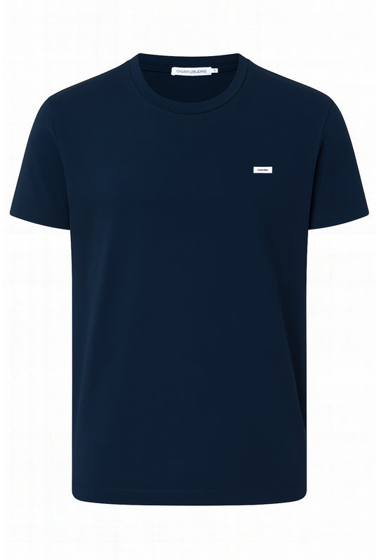 T-Shirt Uomo CALVIN KLEIN logo gommato cucito - BLU