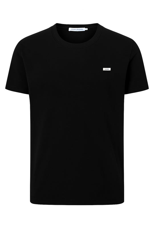 T-Shirt Uomo CALVIN KLEIN logo gommato cucito - NERO