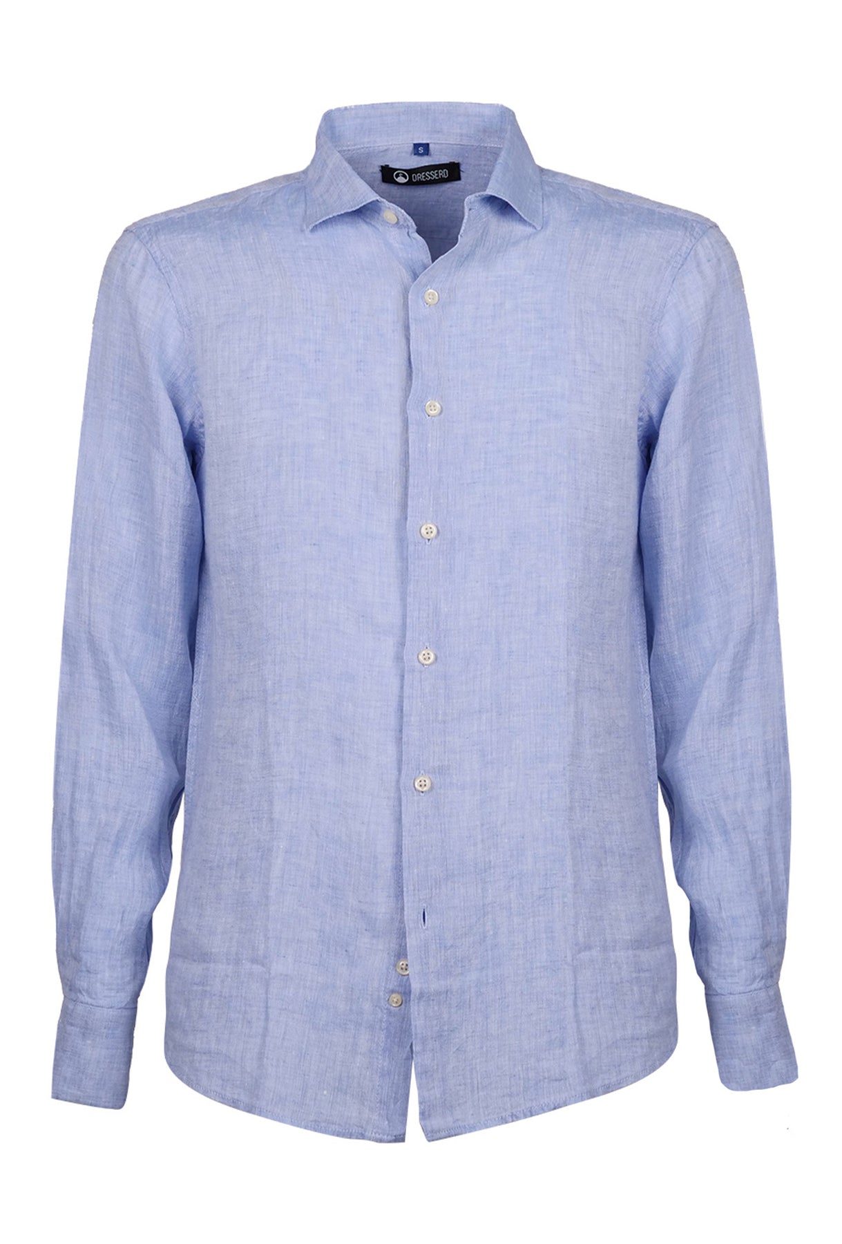 Camicia Uomo Camicia Girocollo Camicia Uomo 100% Lino Collo