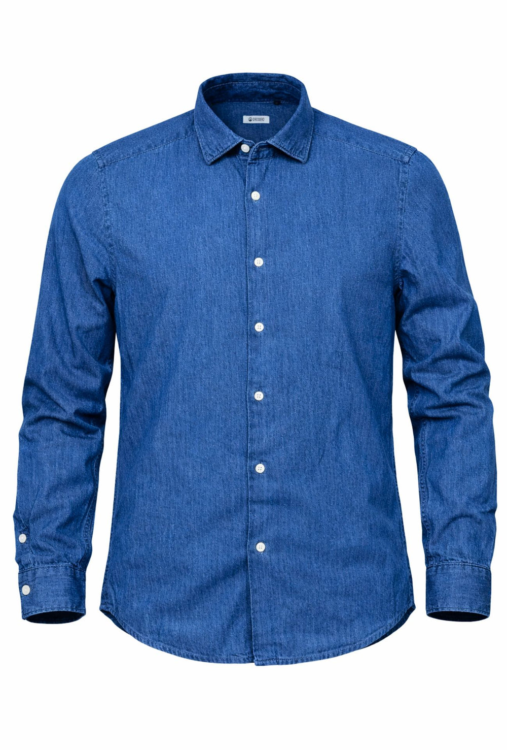 Camicia uomo Jeans manica lunga leggera semi slim fit - DENIM