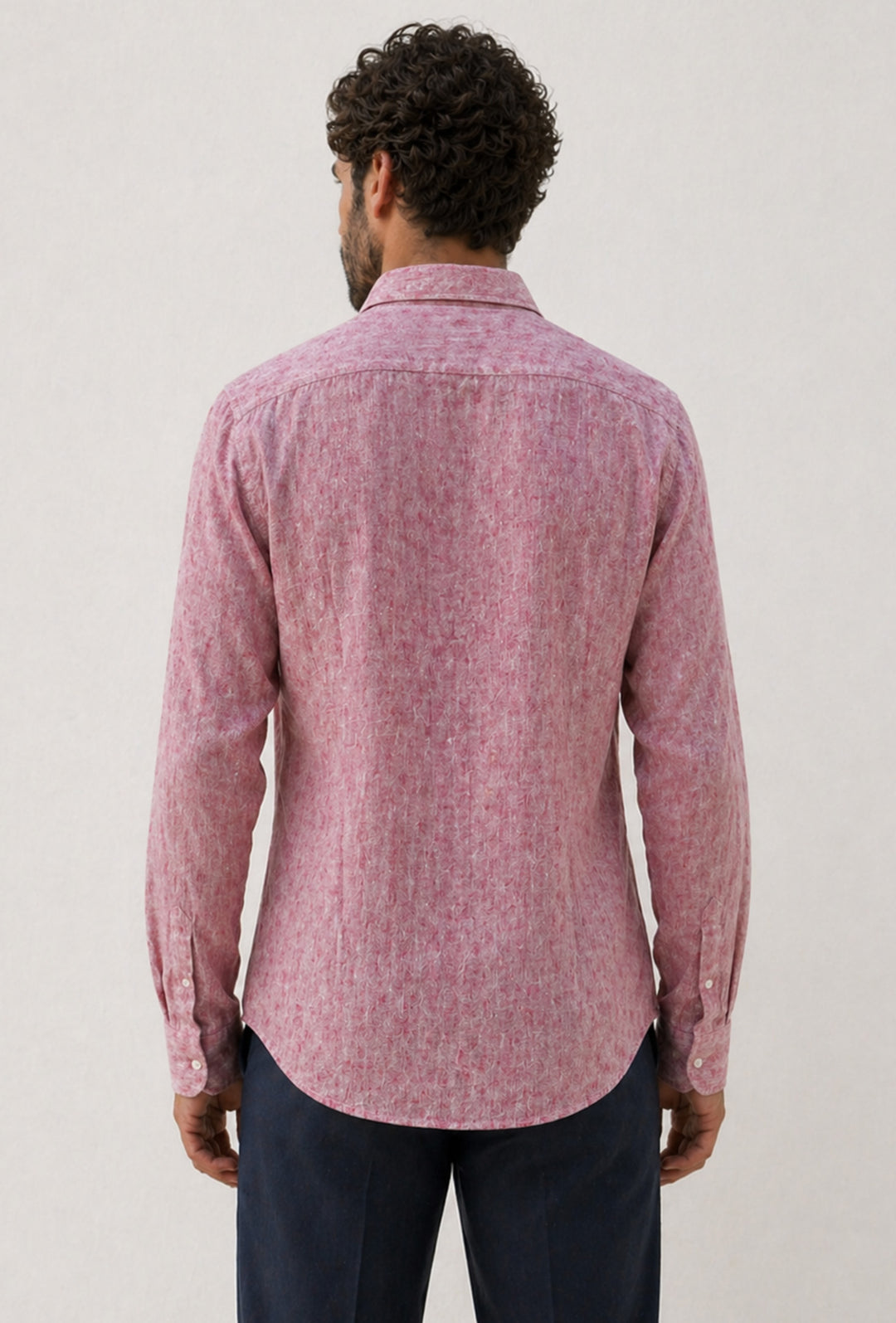 Camicia uomo 100% Lino fiammato Dresserd - BORDEAUX