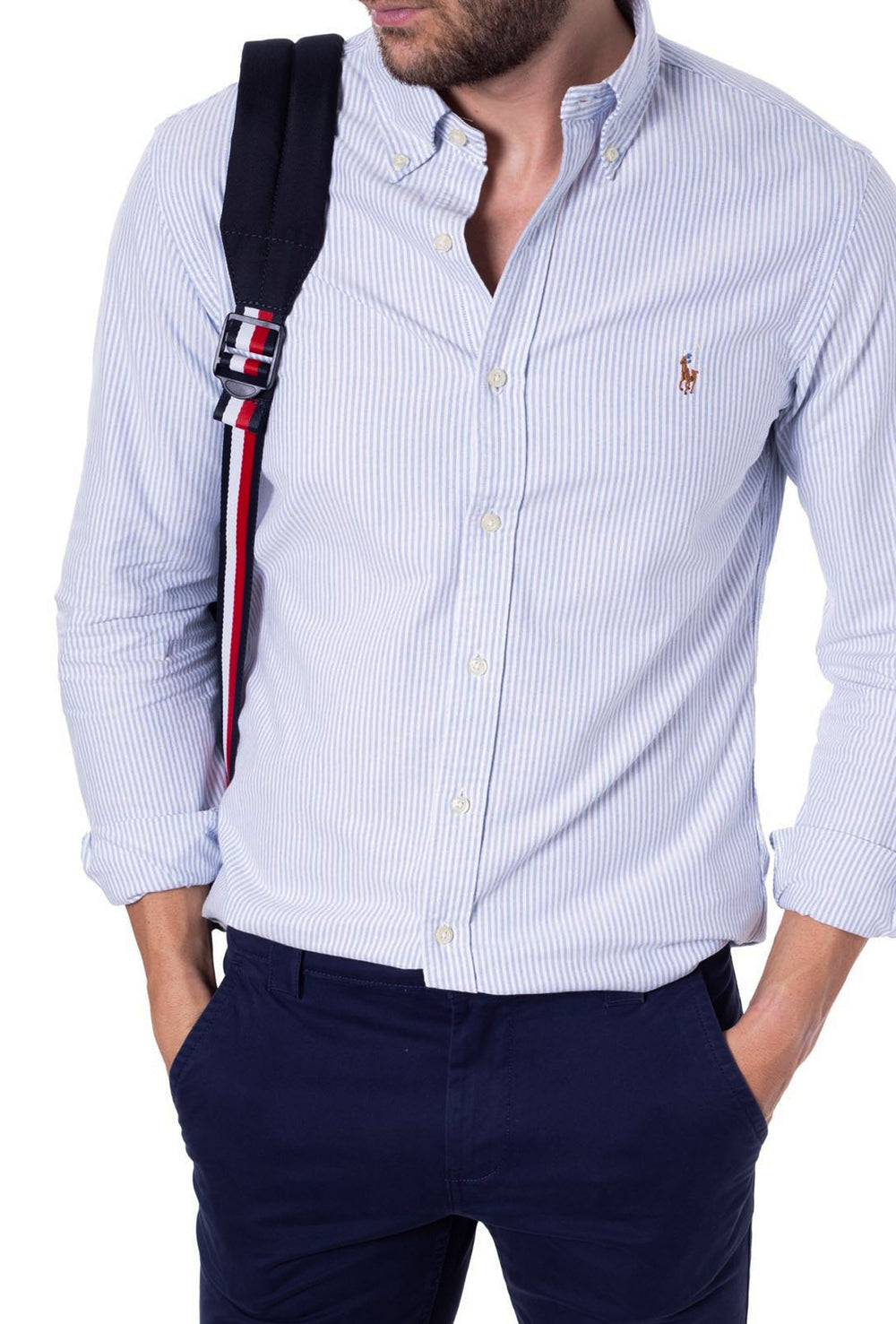 Camicia Uomo RALPH LAUREN rigata Button down cotone oxford
