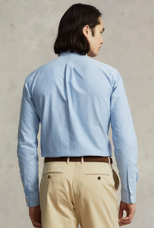 Camicia Uomo Ralph Lauren Button down cotone oxford - AZZURRO