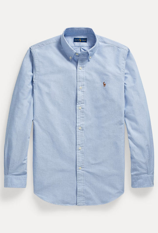 Camicia Uomo Ralph Lauren Button down cotone oxford - AZZURRO