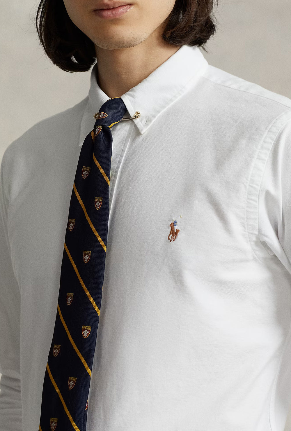 Camicia Uomo Ralph Lauren Button down cotone oxford - BIANCO