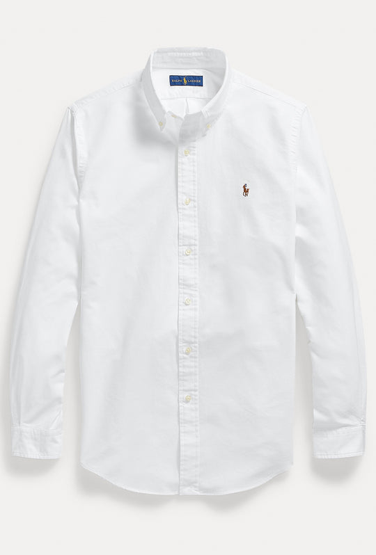 Camicia Uomo Ralph Lauren Button down cotone oxford - BIANCO