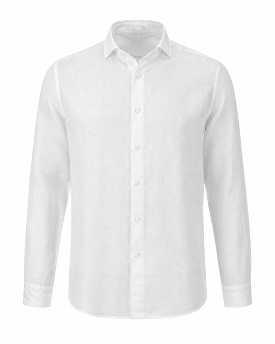 Camicia uomo 100% Lino fiammato Dresserd - BIANCO
