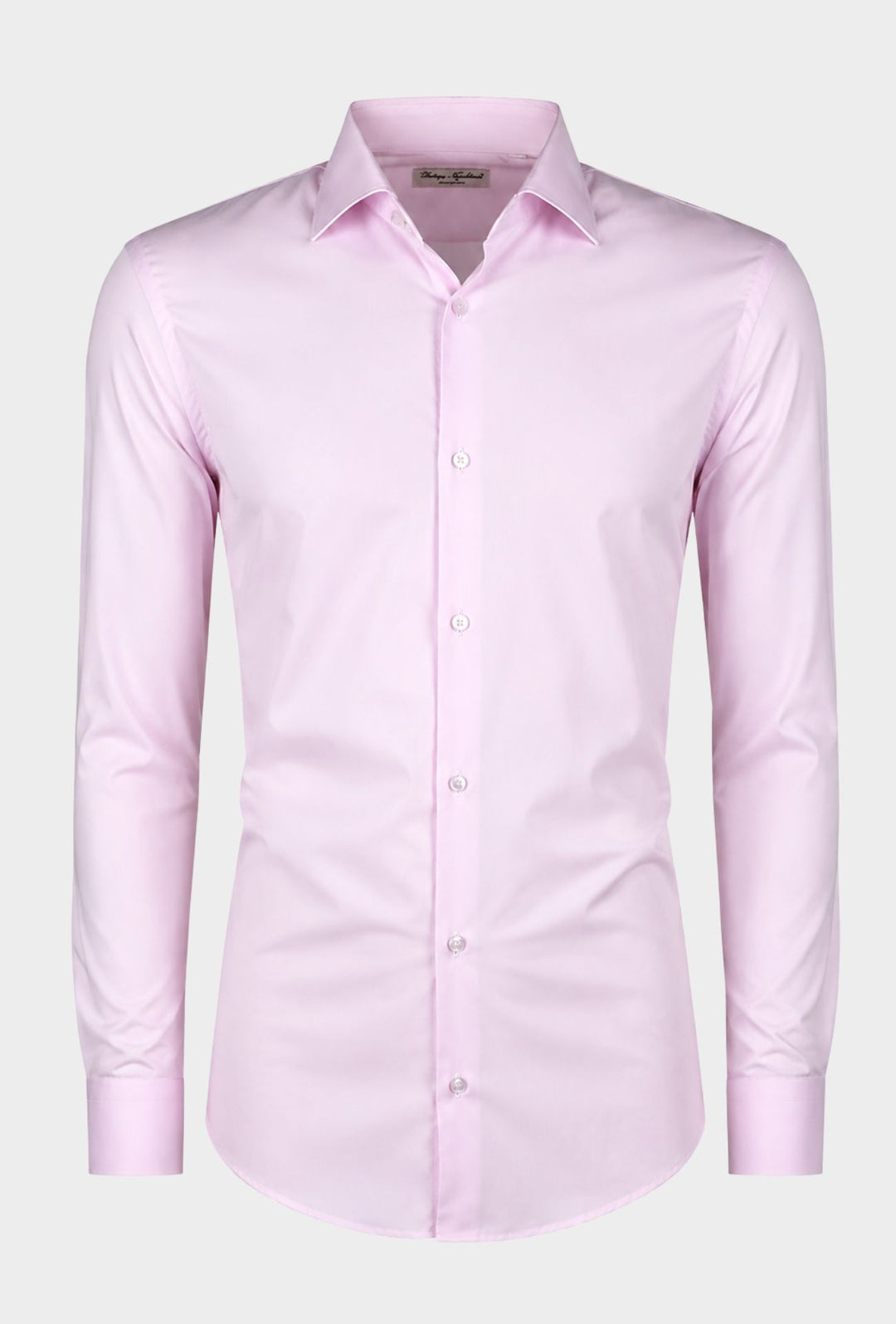 Camicia Uomo Manica lunga in cotone slim fit tinta Unita - ROSA